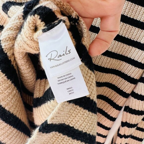Rails Claudia Striped Mock Neck Sweater – Size S P4 - Picture 7 of 8